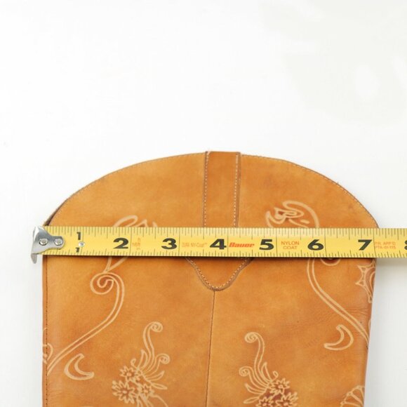 Korkys Womens Eve Western Boot Size 8 Cognac Tan Leather Pointed Block Heel - Picture 9 of 12